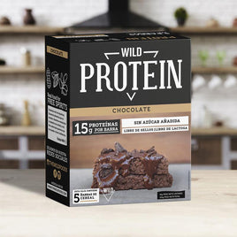 Caja Wild Protein 15gr sabor Chocolate – Display 5 unidades Snack Bar